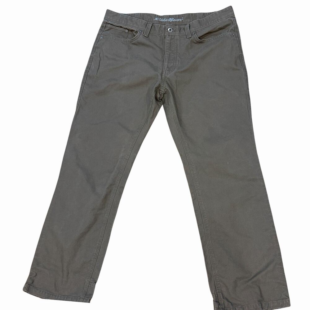 Eddie Bauer Specially Dyed Canvas Five Pocket Pant Brown 38x30 [Measures 40x30]
